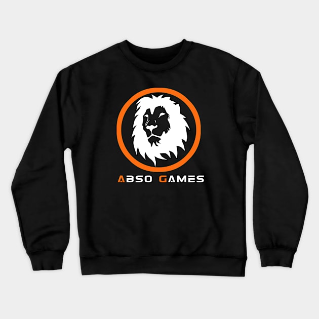 Absogames white lion Crewneck Sweatshirt by Absogames